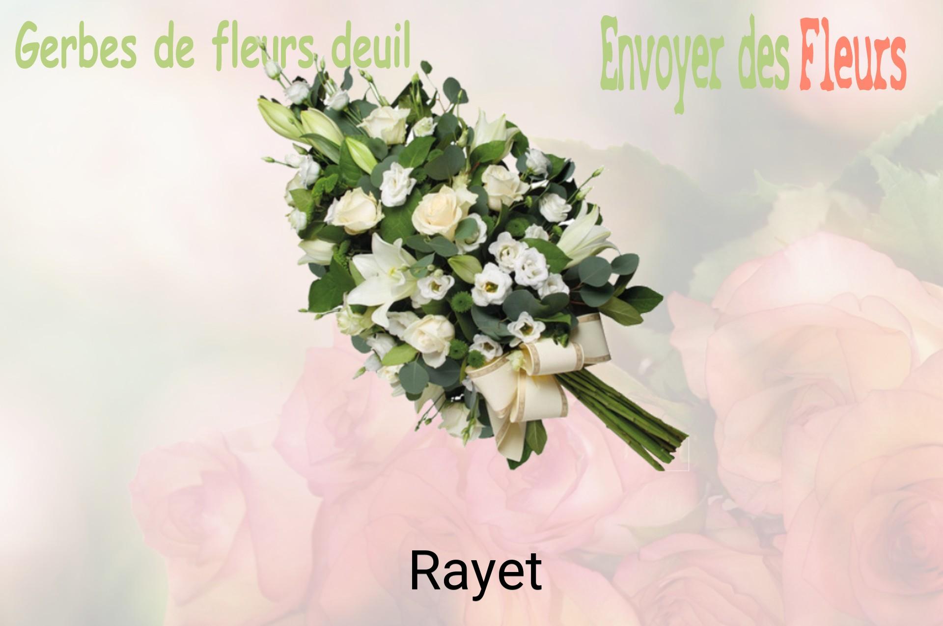 Gerbe de fleurs de deuil livrée à Rayet